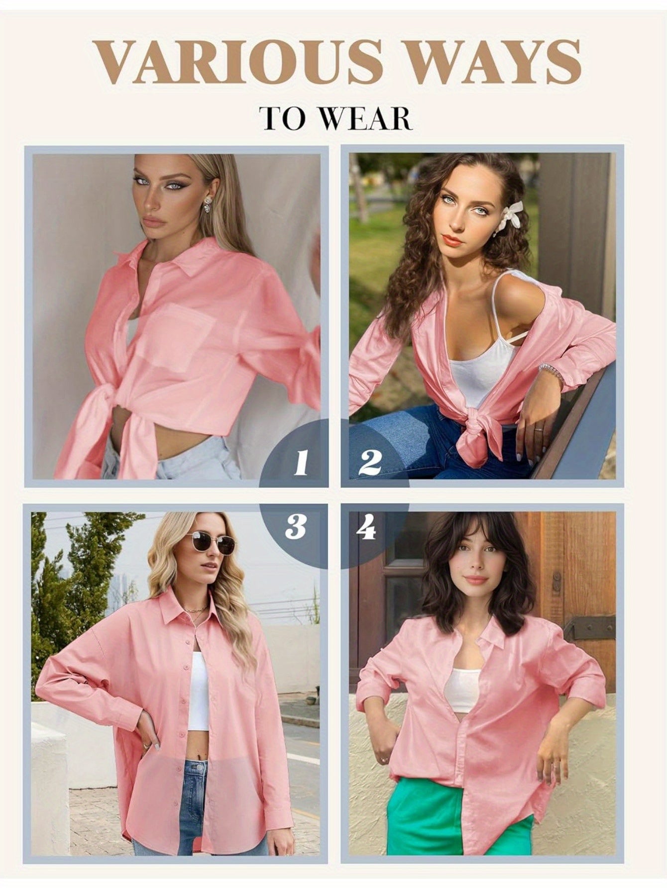 Women's Solid Color Button-Up Shirt - Long Sleeve, Loose Fit with Pocket, 100%, Ideal for Travel and Daily Wear, Sexy Casual Top, Sexy Style, Spring\u002FSummer\u002FAutumn