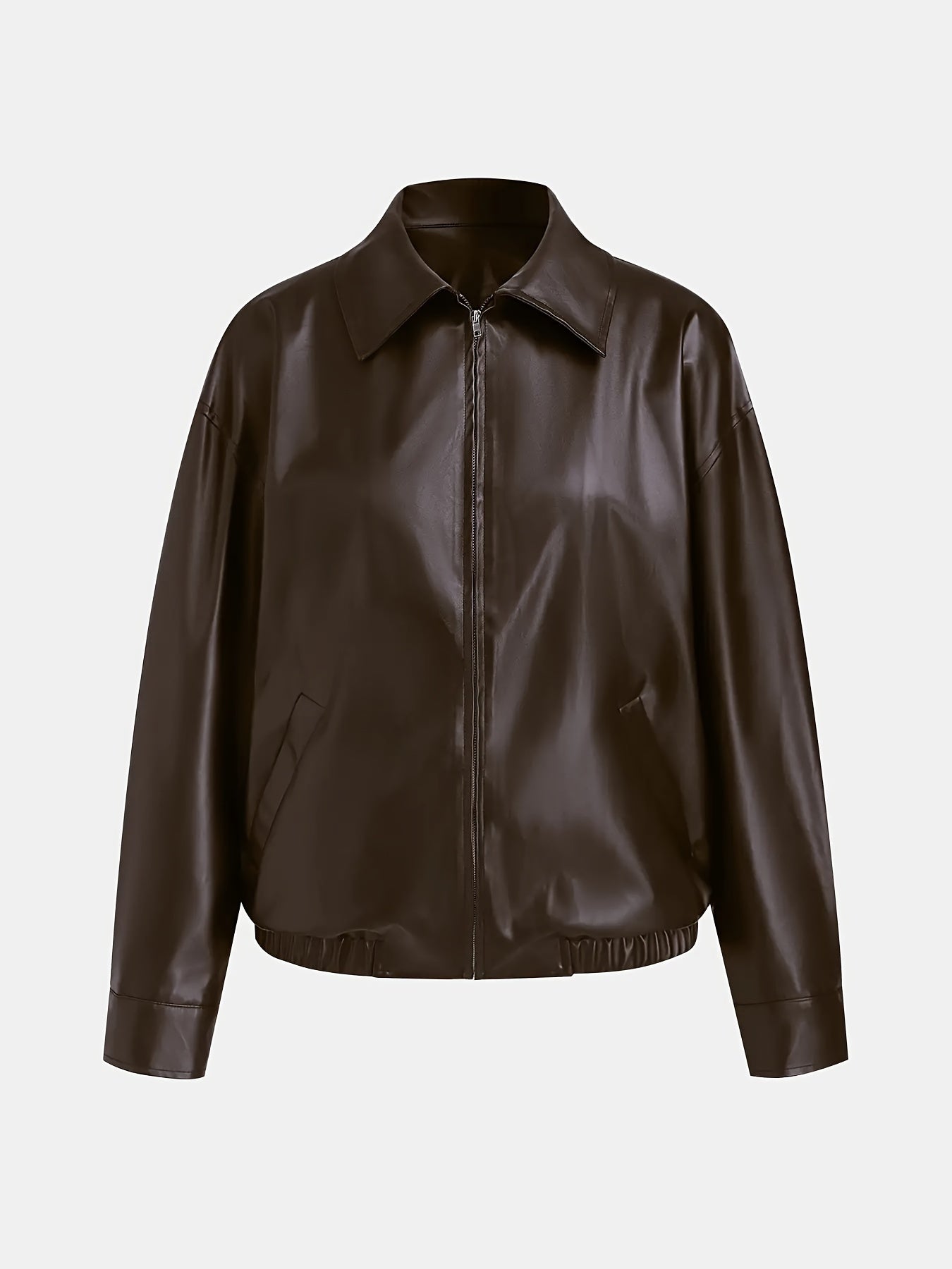 Chic Jacket Versatile Chic Women's Jacket | Casual Solid Color Zip-Up with Pockets | Ideal for All Seasons